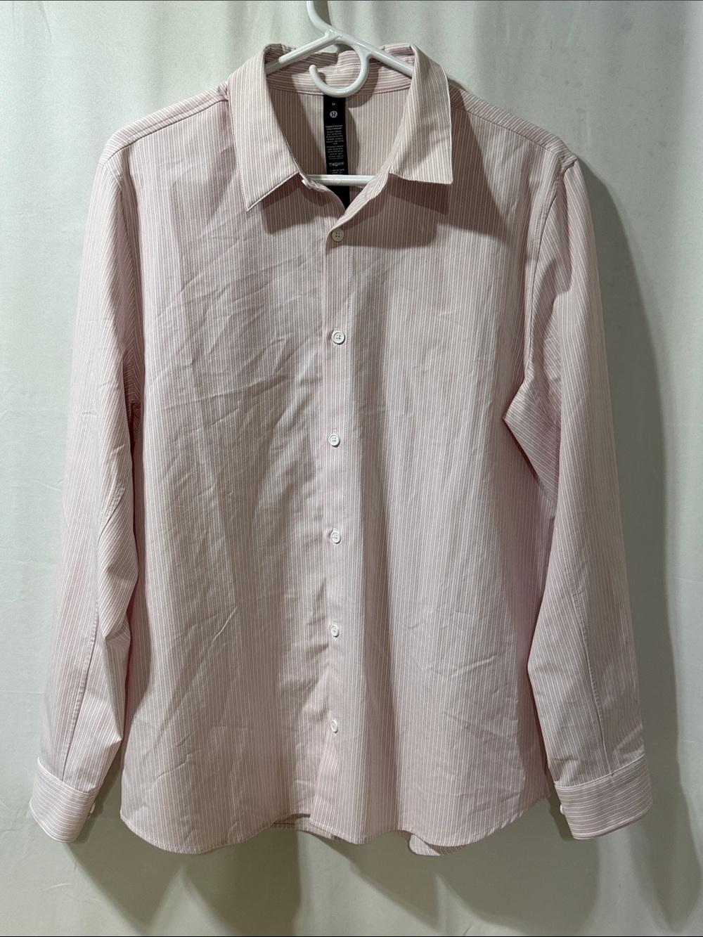 lululemon athletica Men's Light Pink Pinstripe Dress Shirt
